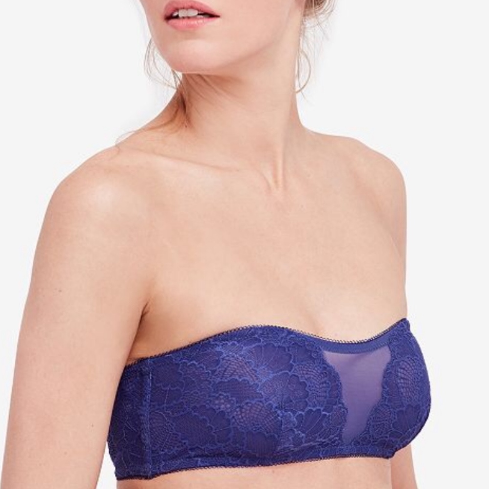 Free People Sheer Mesh w/Lace Bandeau Bra, NWT